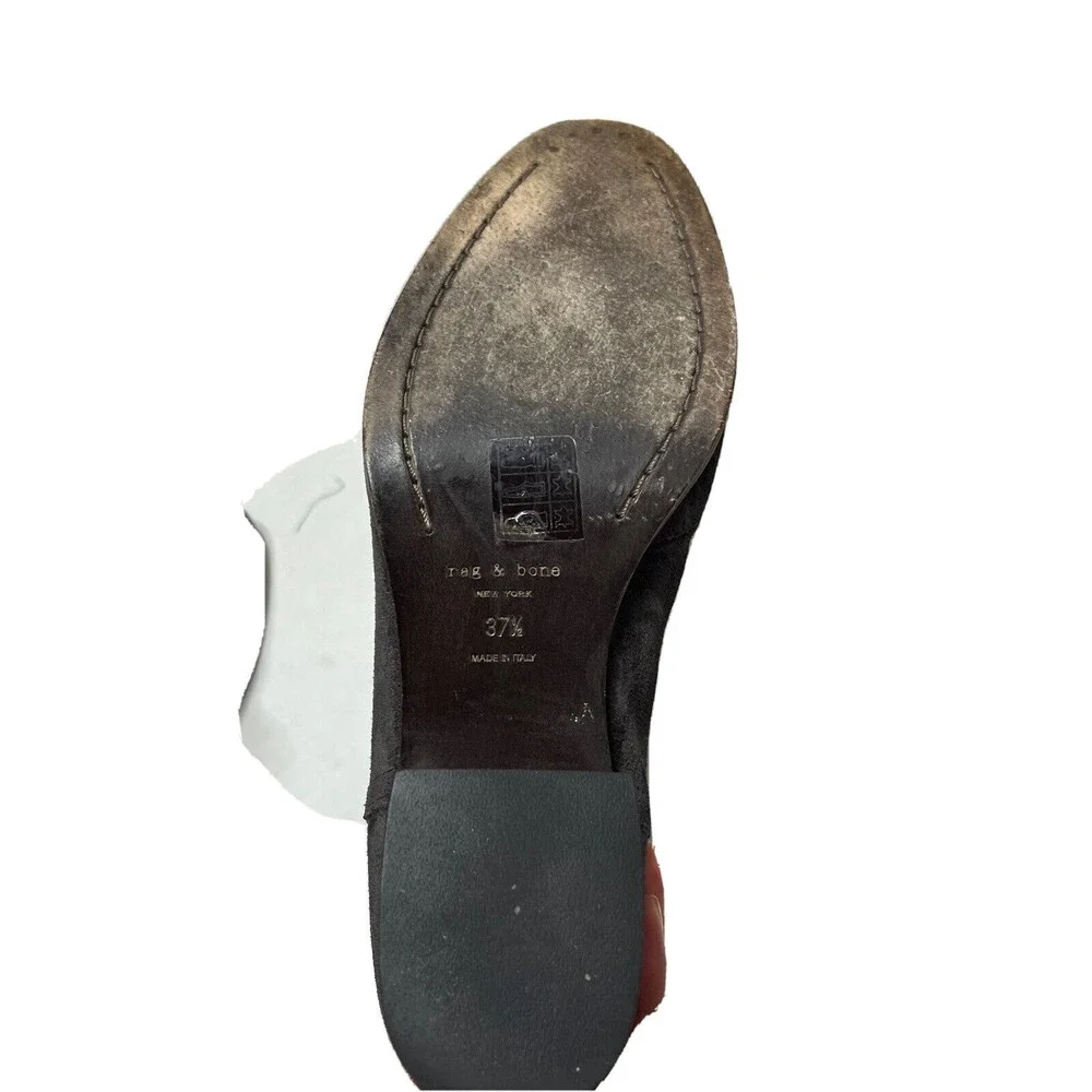 Rag & Bone Wesley Asphalt Gray Suede All Leather Ankle Bootie 37.5